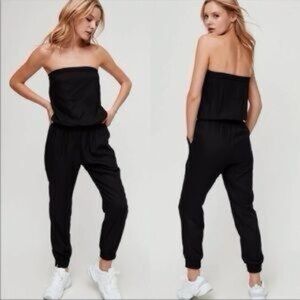 Sunday Best Aritzia Black Strapless Jumpsuit Size S